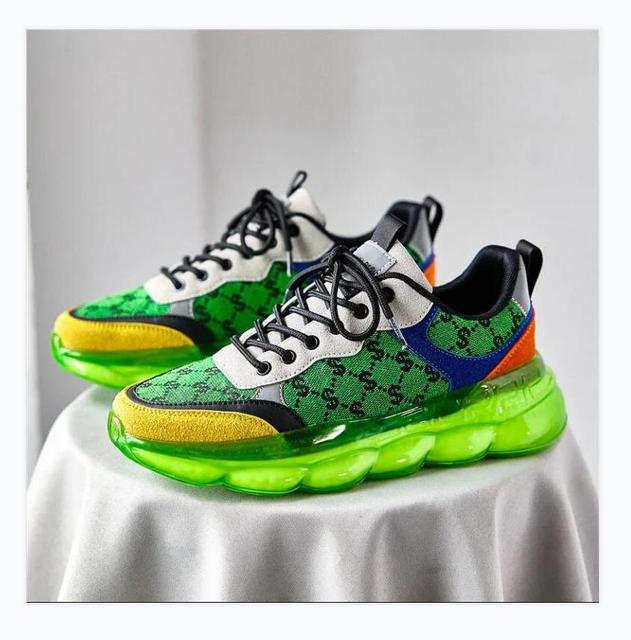 Luxury Designer Men’s Platform Sneakers – Chunky & Colorful