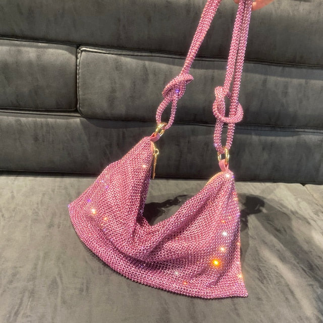 Shining Rhinestones Evening Clutch Bag