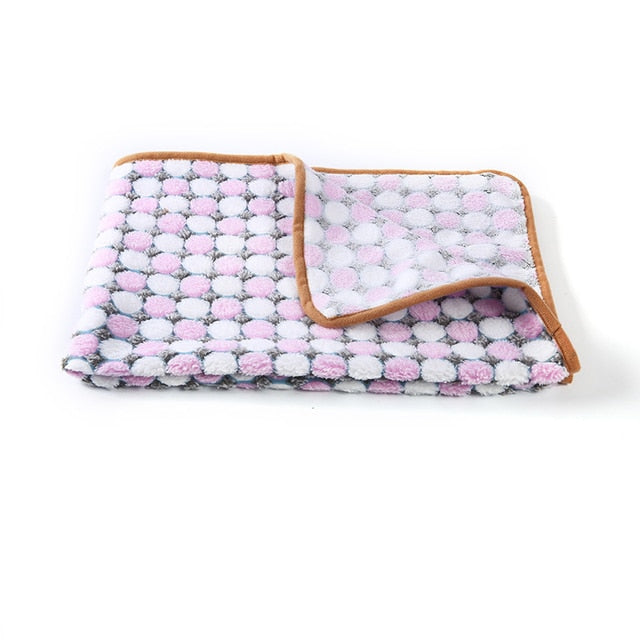 Fluffy Cute Star Printing Pet Mat Warm And Comfortable Pet Blanket For Dogs And Cats