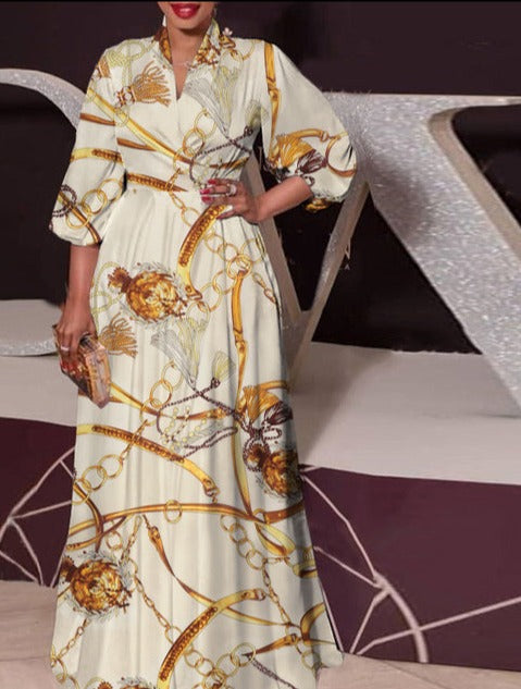 Fashion Autumn Maxi Dress - Azahshopping