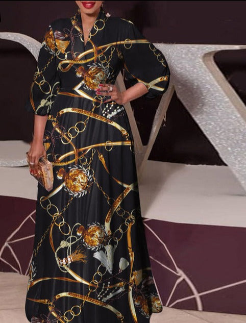 Fashion Autumn Maxi Dress - Azahshopping