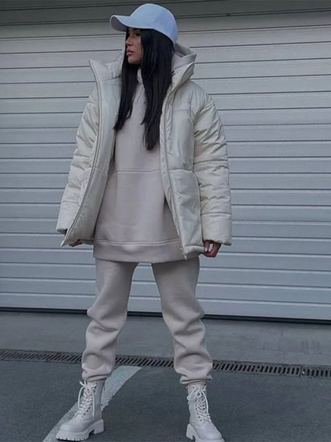 Hoodie Tops Two Piece Set Oversized Tracksuit Sets