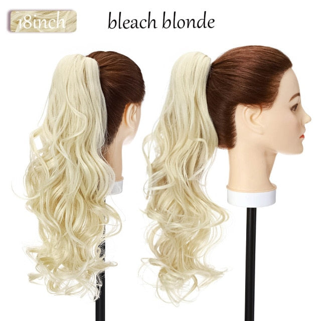 Synthetic 12-26inch Claw Clip On Ponytail Hair Extension