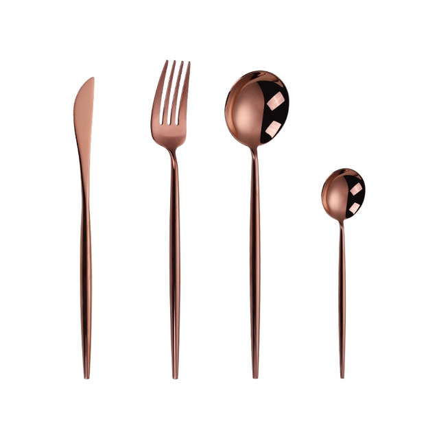 Gold Cutlery Set Forks Spoons Knives Tableware Steel Cutlery Set Stainless Steel
