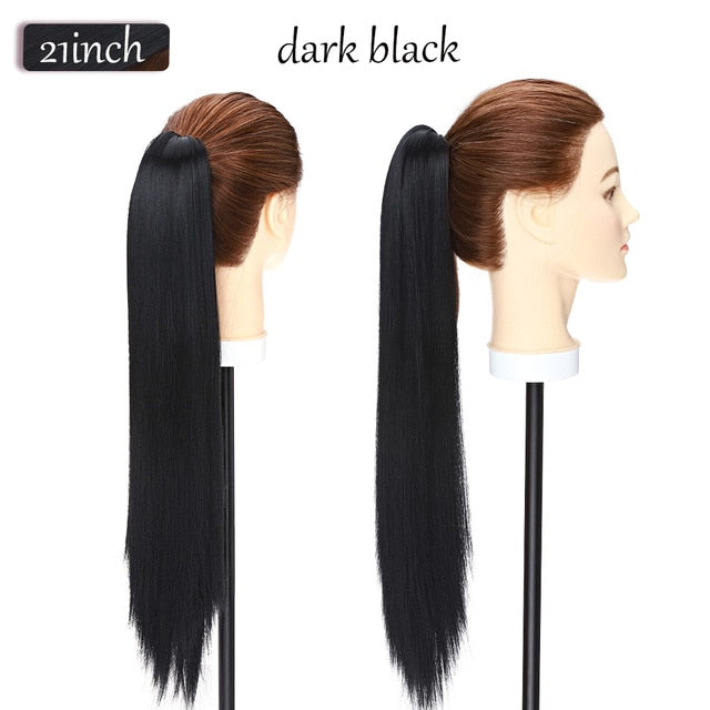 Synthetic 12-26inch Claw Clip On Ponytail Hair Extension