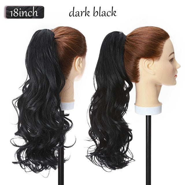 Synthetic 12-26inch Claw Clip On Ponytail Hair Extension