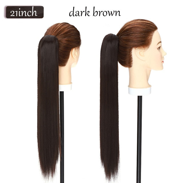 Synthetic 12-26inch Claw Clip On Ponytail Hair Extension