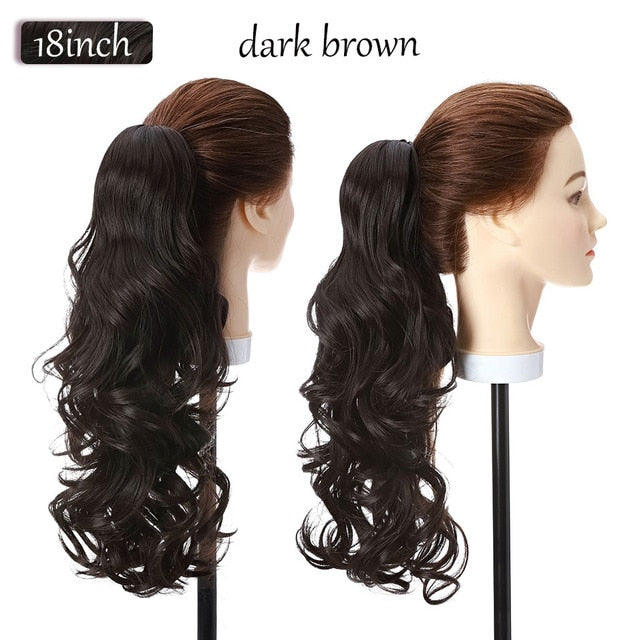 Synthetic 12-26inch Claw Clip On Ponytail Hair Extension