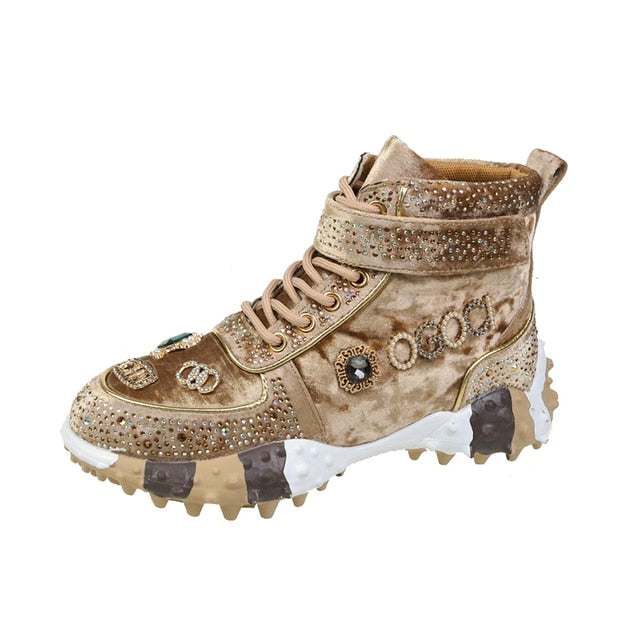 Hip Hop Rhinestone Women Sneakers