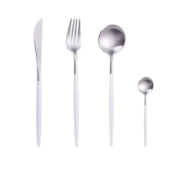 Gold Cutlery Set Forks Spoons Knives Tableware Steel Cutlery Set Stainless Steel