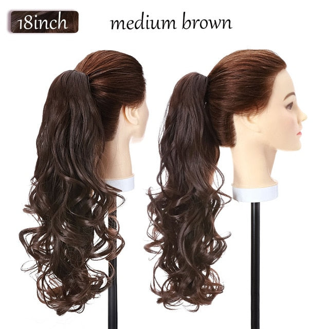 Synthetic 12-26inch Claw Clip On Ponytail Hair Extension
