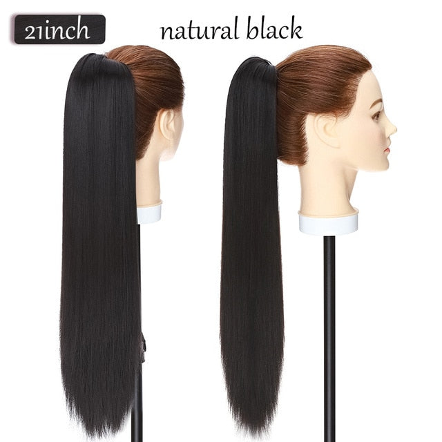 Synthetic 12-26inch Claw Clip On Ponytail Hair Extension