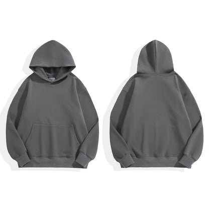 Heavy Weight Cotton Plus Velvet Hooded Sweater Sweatshirt Pullover Hoodie Unisex for Men and Women