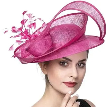 Sinamay Fascinator – Elegant Wedding & Derby Party Hat for Women