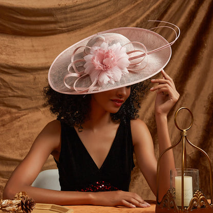 Sinamay Fascinator – Elegant Wedding & Derby Party Hat for Women