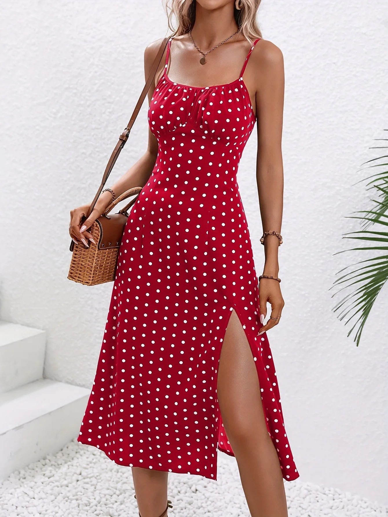 Floral Sexy Midi Slit Dress