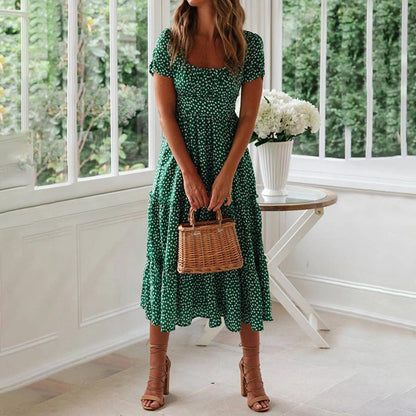 Short Sleeve Midi Dress