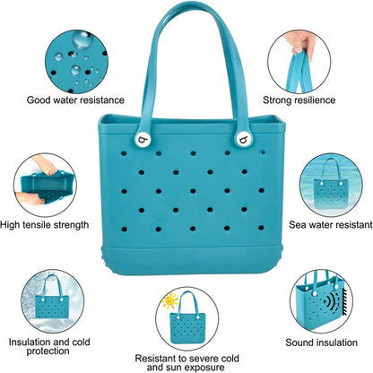 Waterproof Beach Bag Fashion Rubber Handbag Beach Boat Swimming Sports Shopping Portable Eva Handbag