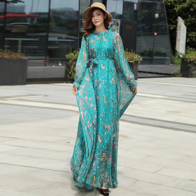 Long Sleeve Floral Maxi Dress