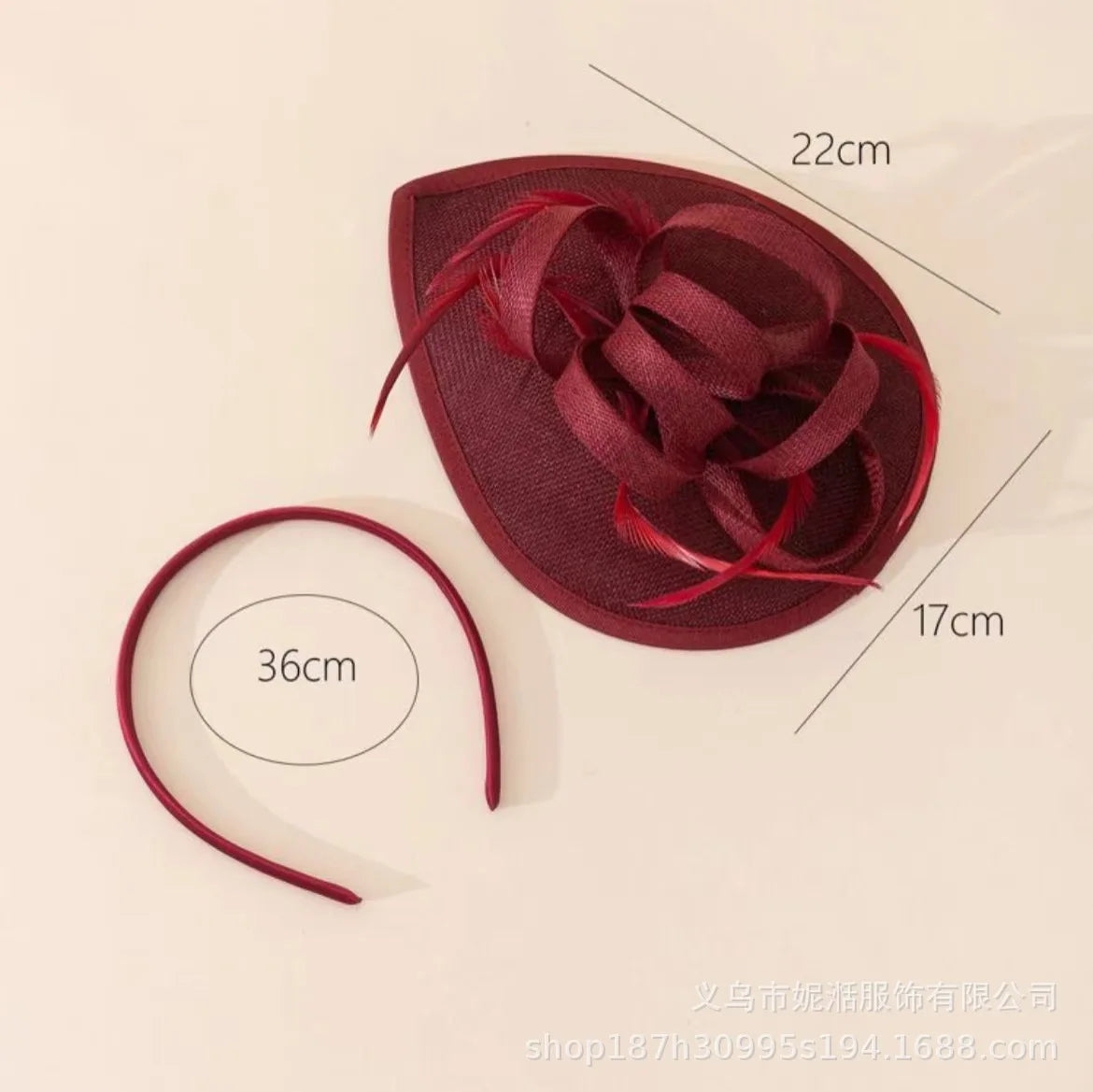 Elegant Hair Drop Fascinator Hat Women Party Hats Bridal Wedding Show Race Millinery With Fancy Flower Headpiece