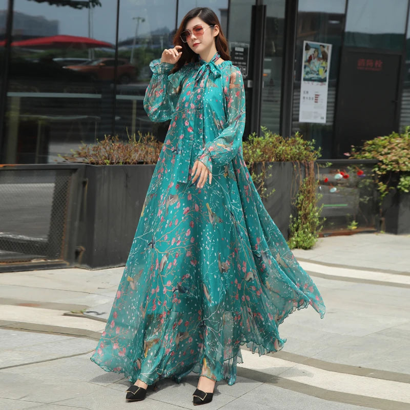 Long Sleeve Floral Maxi Dress