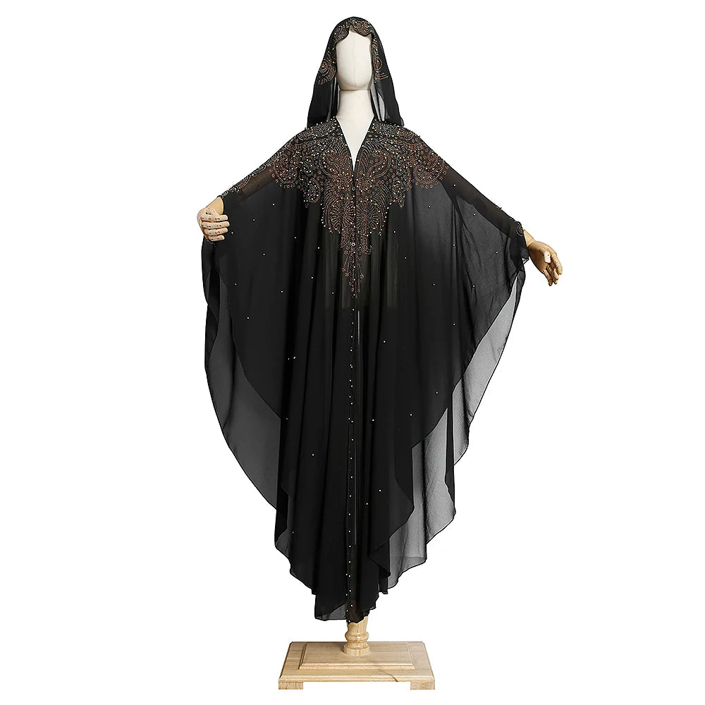 Black Hooded African Style Dress