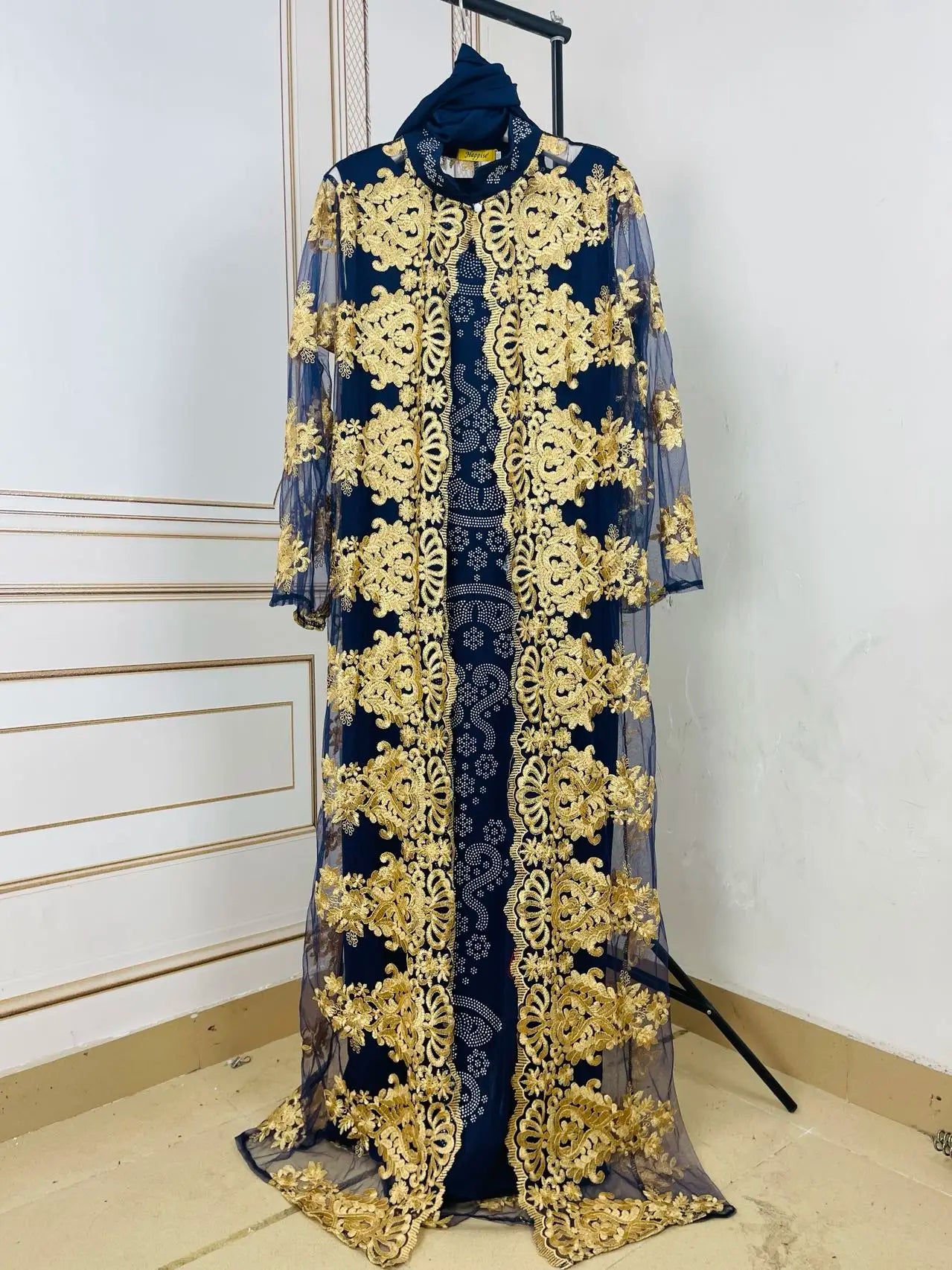 Luxury Embroidery Long Sleeve African dress