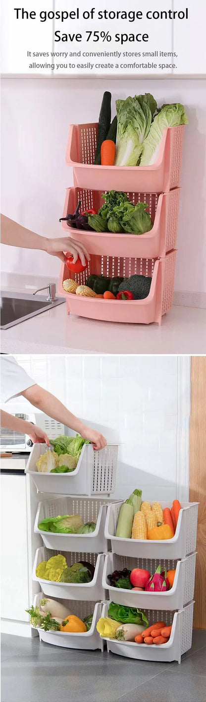 kitchen large storage rack floor-standing multi-layer vegetable storage rack desktop balcony living room household storage