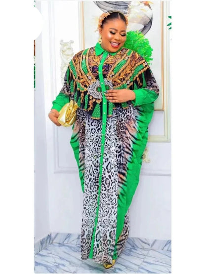 Tiger Print African Style Long dress