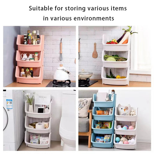 kitchen large storage rack floor-standing multi-layer vegetable storage rack desktop balcony living room household storage