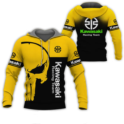 3D print Kawasaki Ninja Motorcycle Riding Off-Road Pullover Extreme Sports Adventure Unisex Sweatshirt Hoodie for Men