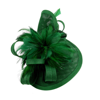 Elegant Fascinator Hat for Women Tea Party Kentucky Derby Fascinator Pillbox Hat Feather Flower Fascinator Wedding Cocktail