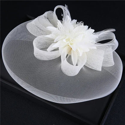 Feather & Mesh Fascinator Hairpin
