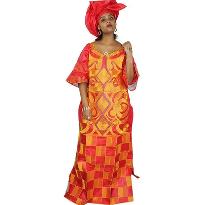 Traditional Kaftran Style African Long Dress