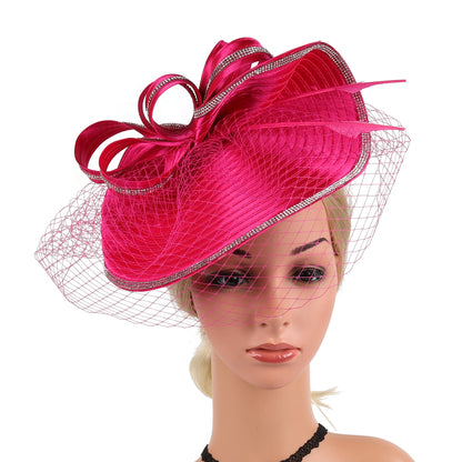 Luxury Fascinator Hat – Satin Cloth Headband for Ascot, Derby & Weddings