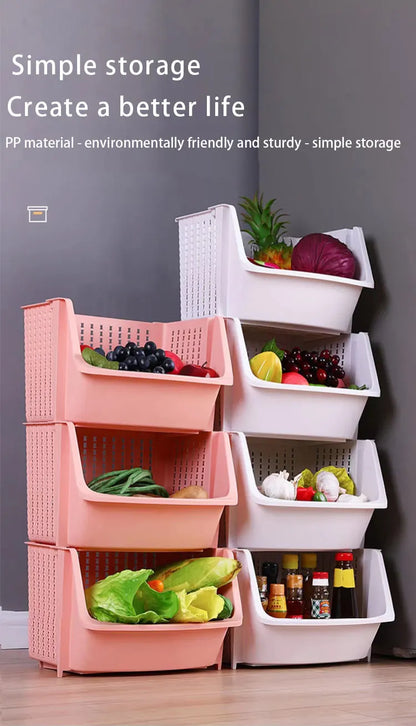 kitchen large storage rack floor-standing multi-layer vegetable storage rack desktop balcony living room household storage