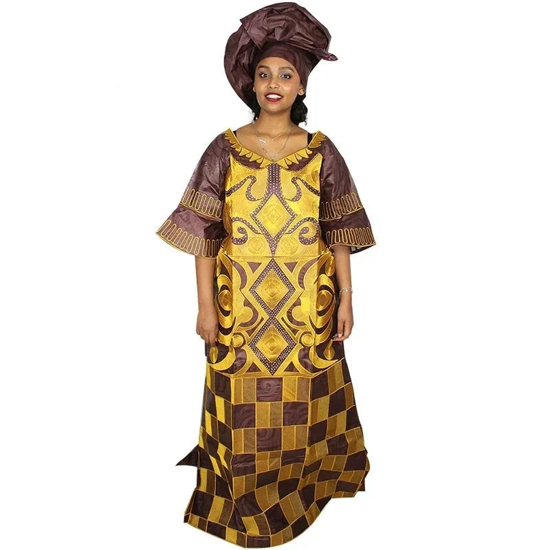 Traditional Kaftran Style African Long Dress