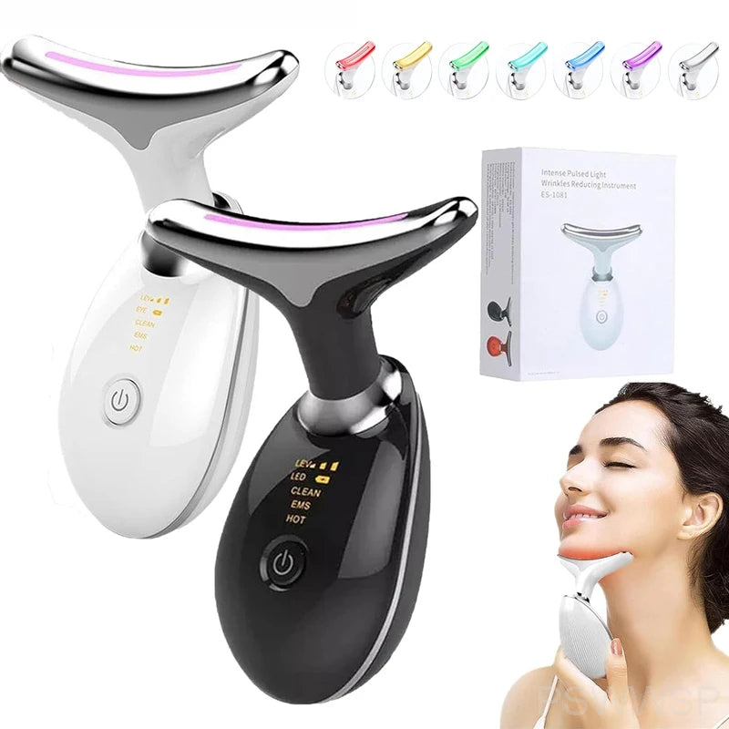 LED Facial Massager Neck Facial Beauty Device Lifting Tighten Skin Care Tool