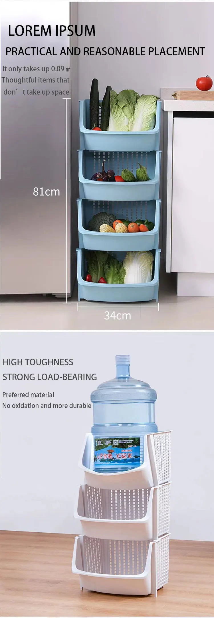 kitchen large storage rack floor-standing multi-layer vegetable storage rack desktop balcony living room household storage