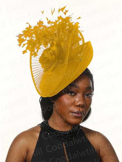 Royal Ascot Hat Fascinator For Women Tea party Floral Wedding Millinery Cap Elegant Women Church Kentucky Derby Chapeau Cap