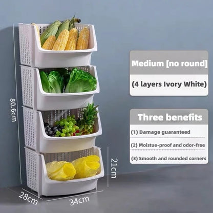 kitchen large storage rack floor-standing multi-layer vegetable storage rack desktop balcony living room household storage