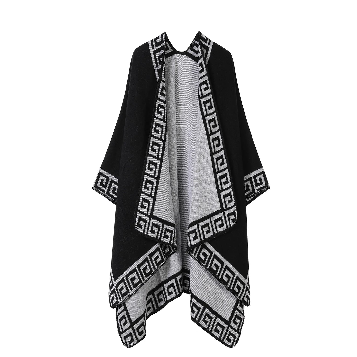 Lace Shawl Scarf Travel Warm Cloak Imitation Cashmere Warm Shawl Autumn and Winter for Women