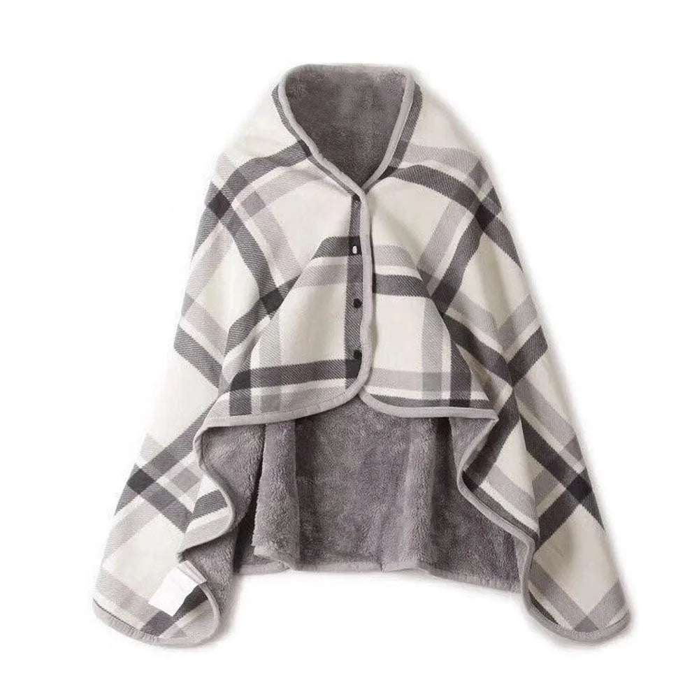 Doublelayer Tartan Plaid Blanket Scarf Wrap Shawl Winter Warm Scarf for Women