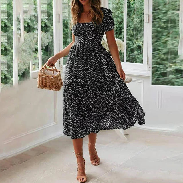 Short Sleeve Midi Dress