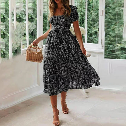 Short Sleeve Midi Dress