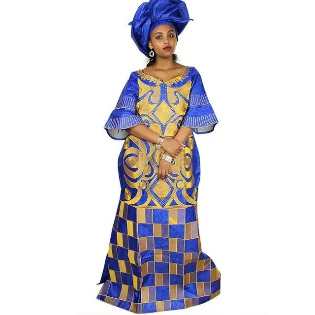 Traditional Kaftran Style African Long Dress