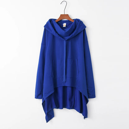 Fashion Trends New European and N Pure Color Long Back Hooded for Women