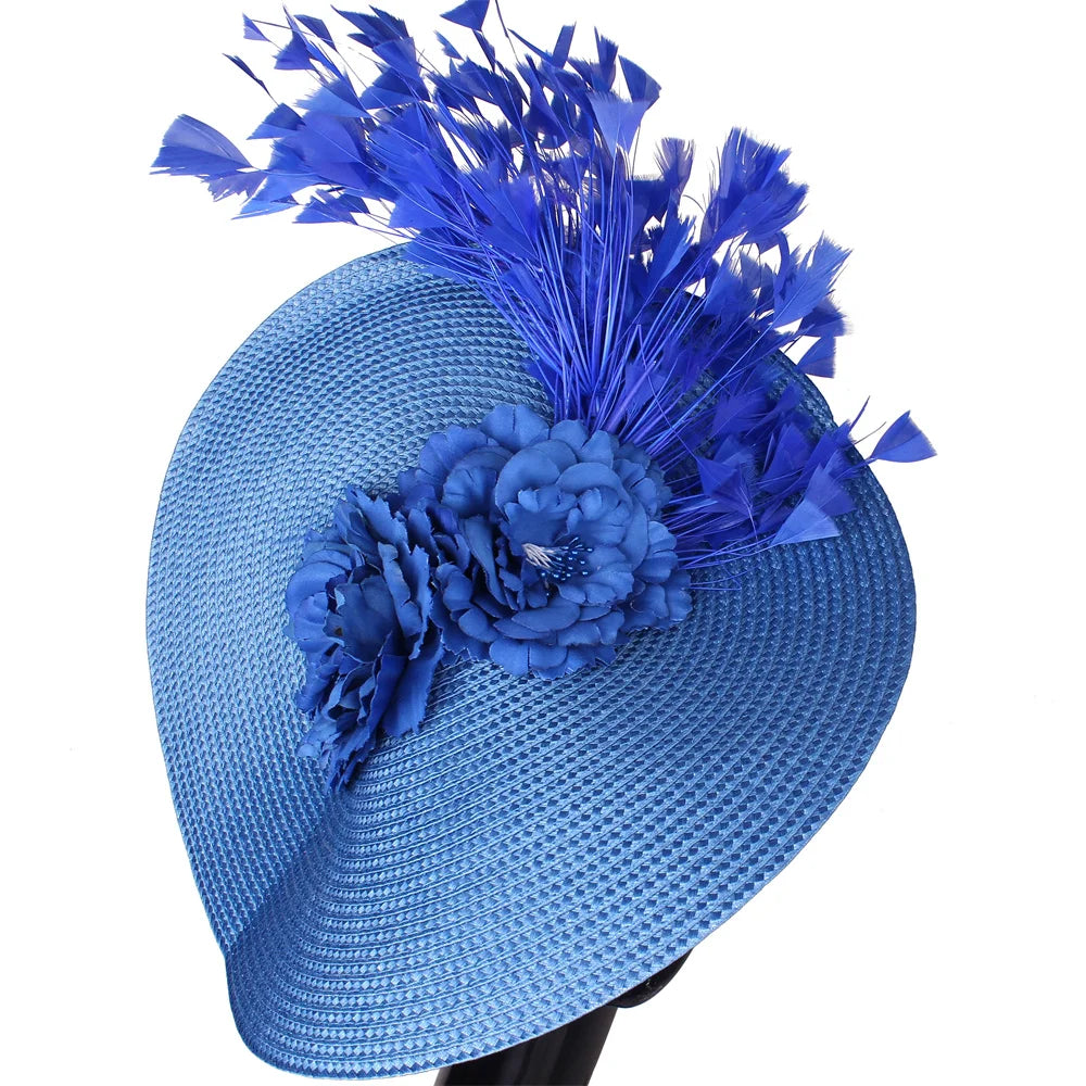 Ladies’ Fascinator Millinery Hat | Elegant Wide Brim Kentucky Derby