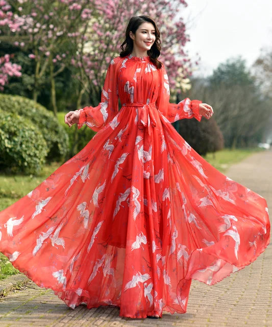 Long Sleeve Floral Maxi Dress