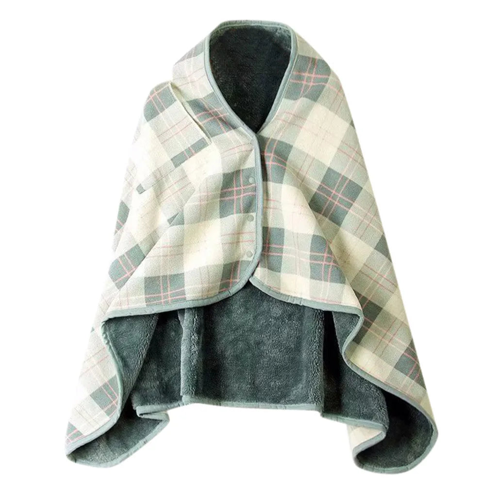 Doublelayer Tartan Plaid Blanket Scarf Wrap Shawl Winter Warm Scarf for Women